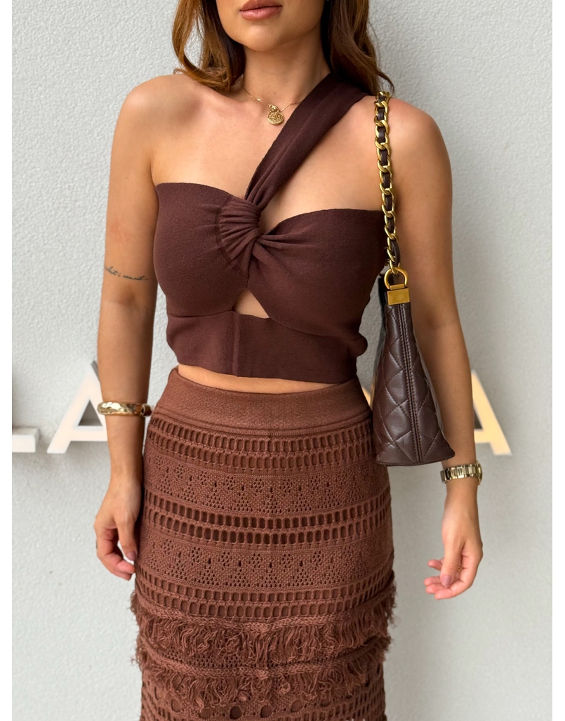 Blusa Tricot Vitória Café