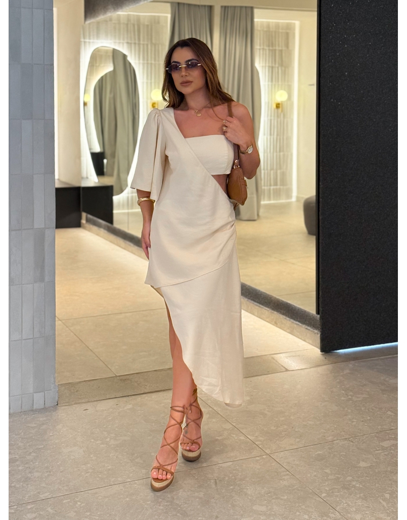 Vestido Hadassa Areia