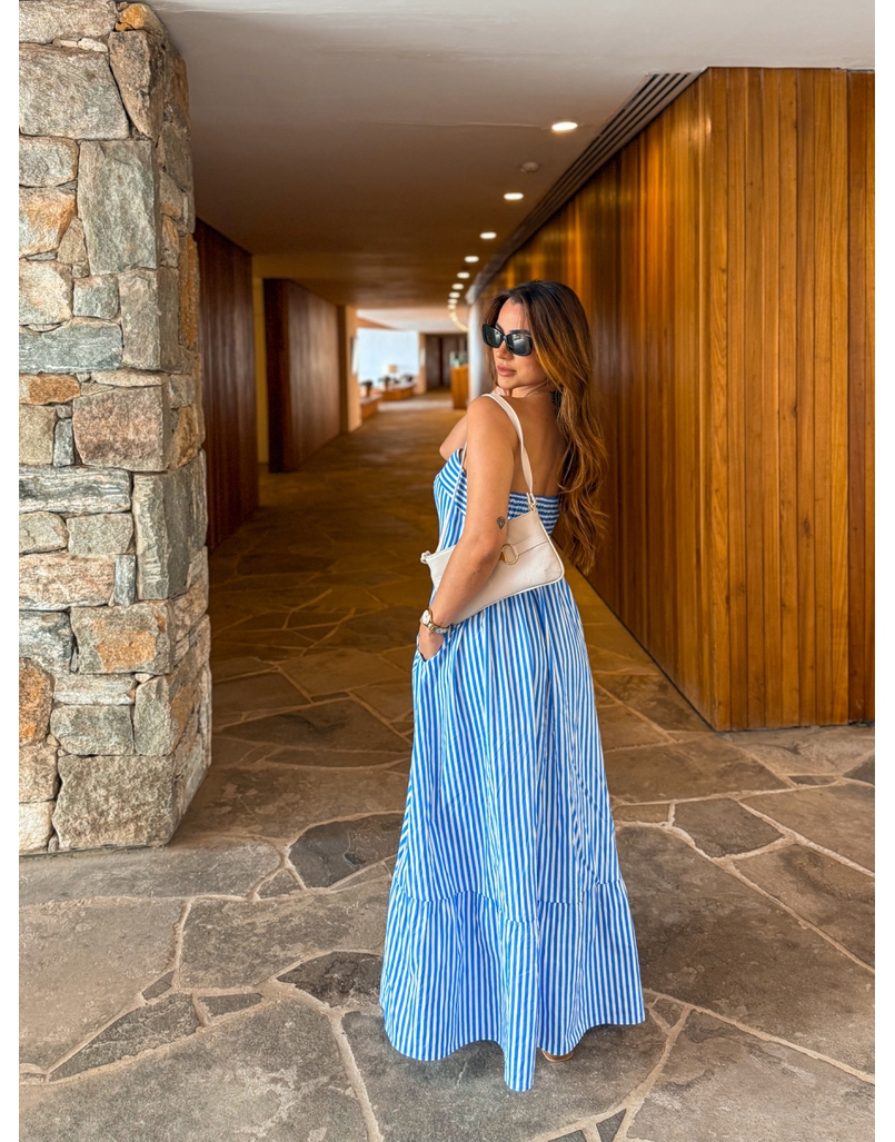 Vestido Listrado Tomara que Caia Alanis