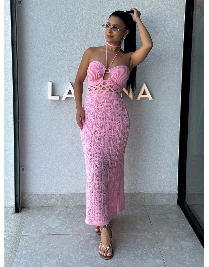 Vestido Tricot Verônica Rosa