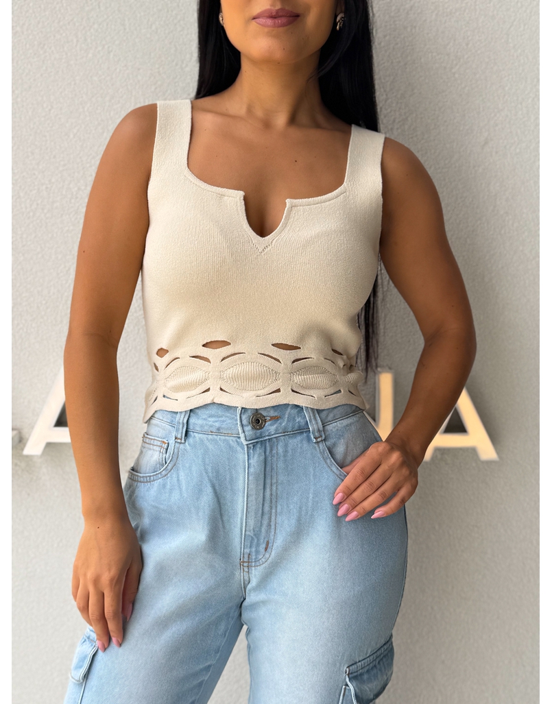 Blusa Tricot Sol Areia