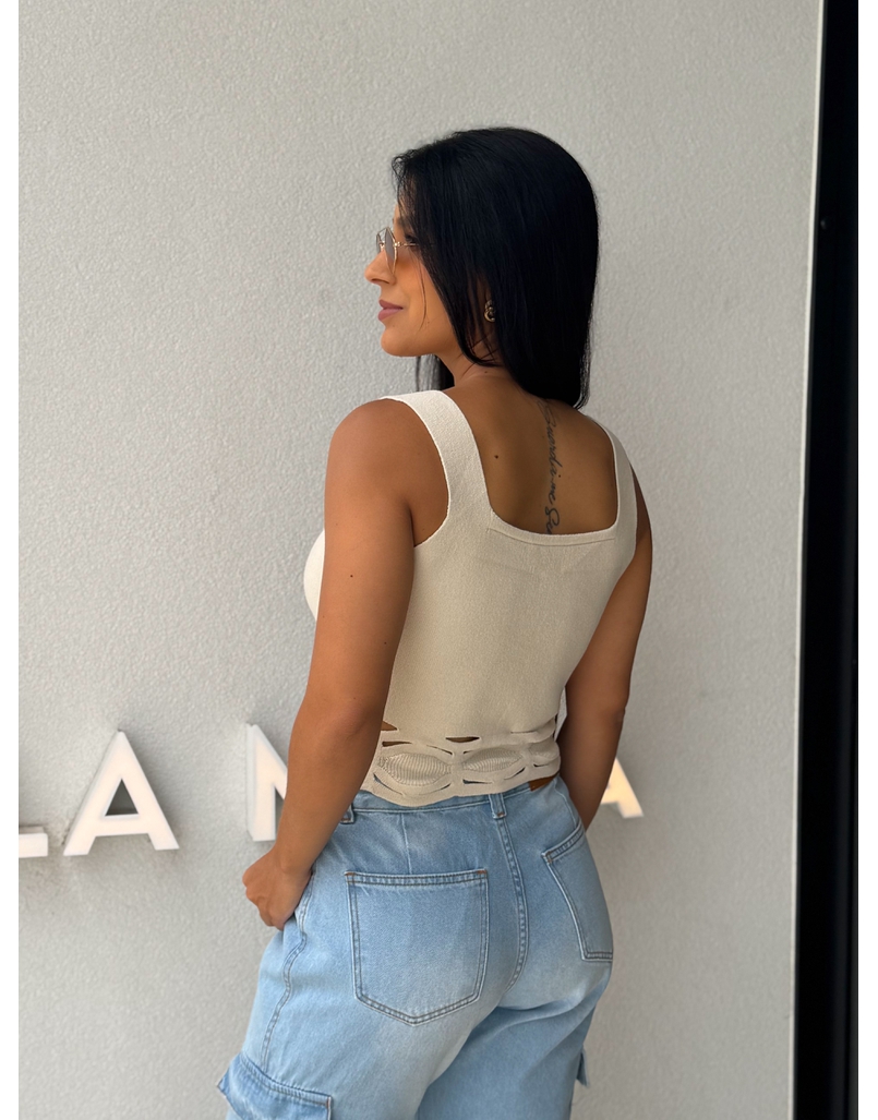 Blusa Tricot Sol Areia
