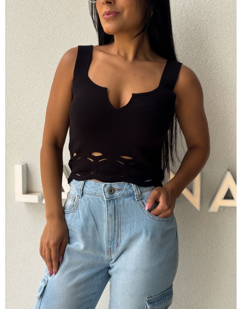 Blusa Tricot Sol Preto