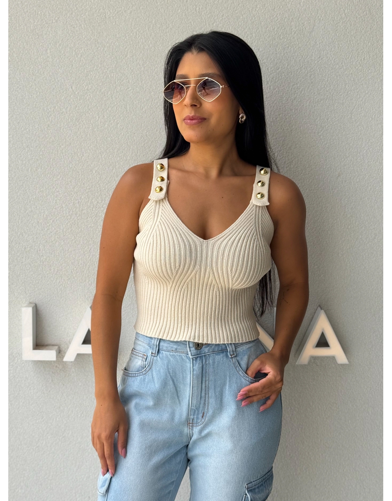 Blusa Tricot Daniela Areia