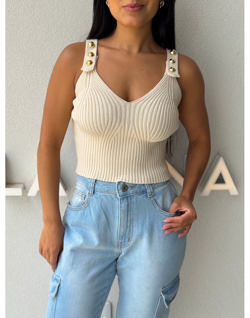 Blusa Tricot Daniela Areia