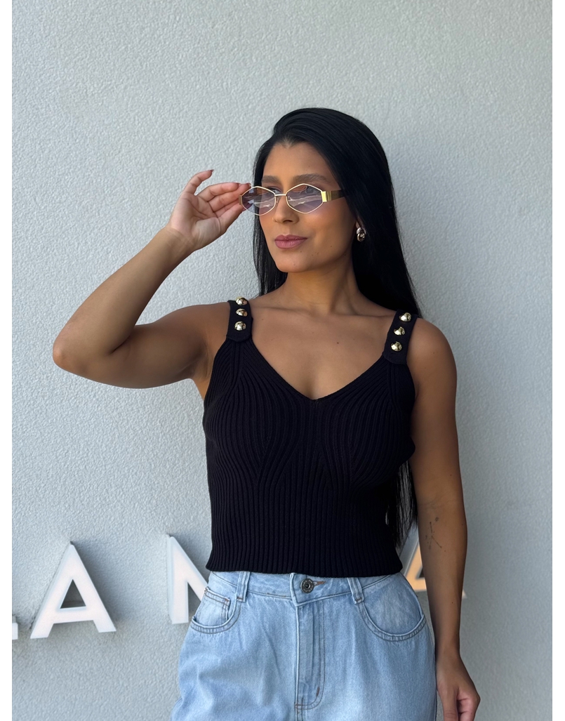 Blusa Tricot Daniela Preta