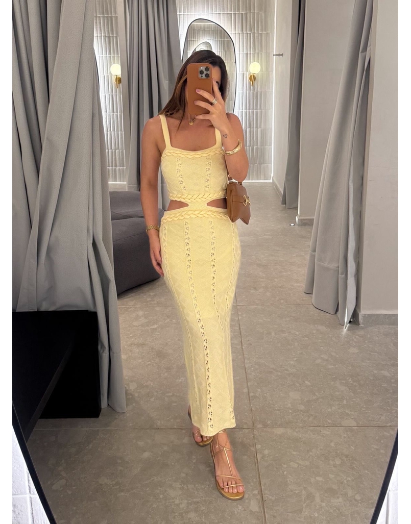 Vestido Tricot Juliana Amarelo