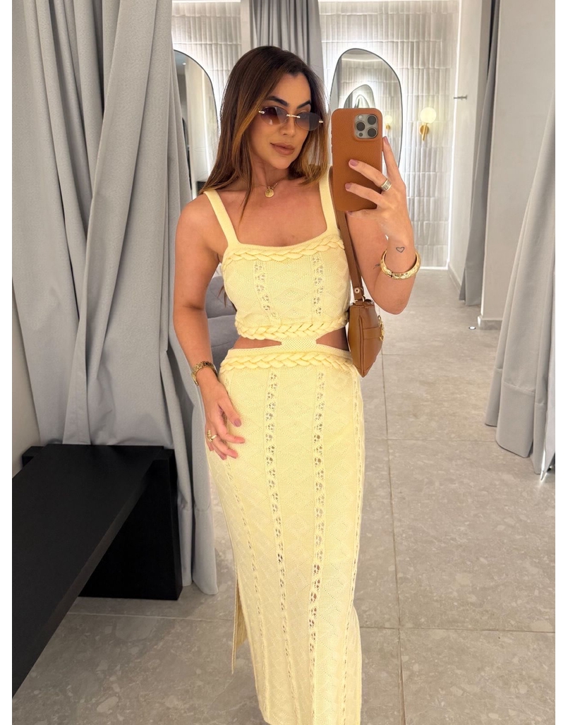 Vestido Tricot Juliana Amarelo