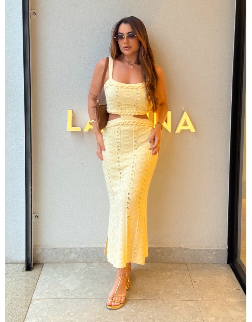 Vestido Tricot Juliana Amarelo