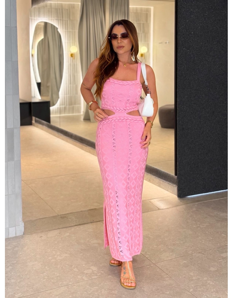 Vestido Tricot Juliana Rosa