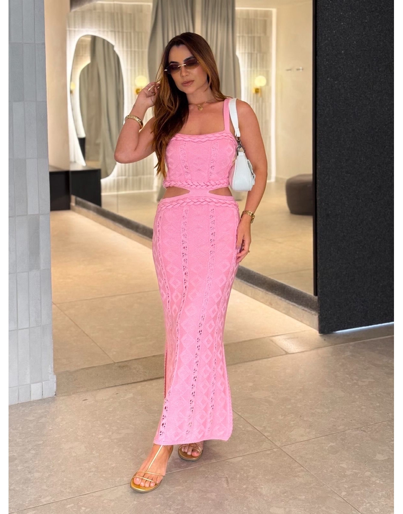 Vestido Tricot Juliana Rosa