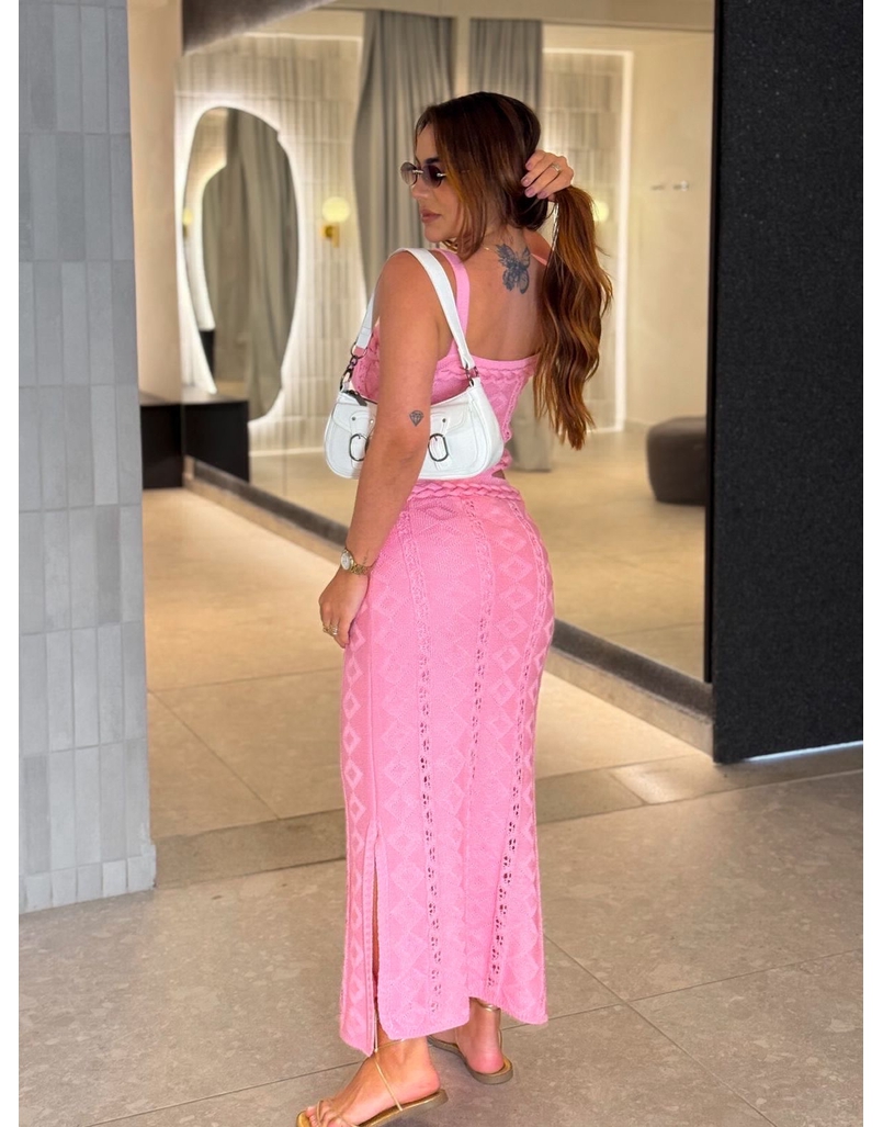 Vestido Tricot Juliana Rosa