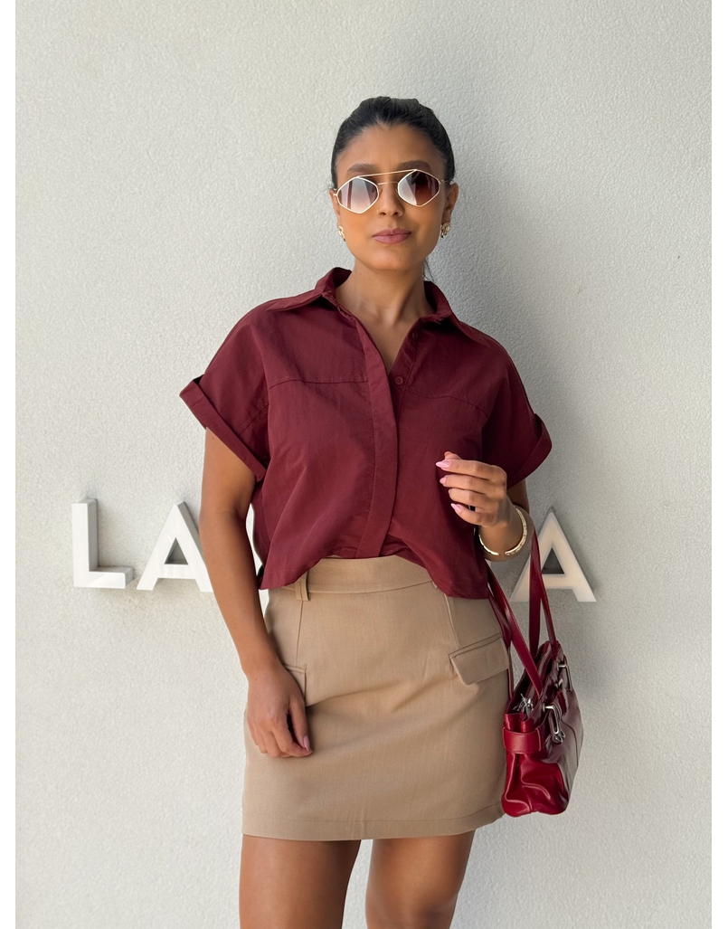 Camisa Cropped Jessica Cereja