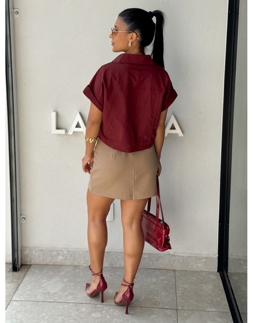 Camisa Cropped Jessica Cereja