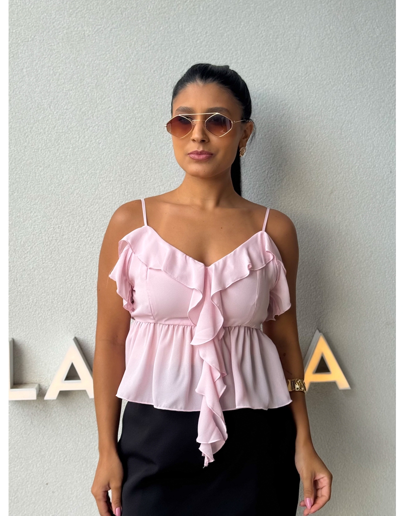 Blusa Alça Babado Solange Rosa