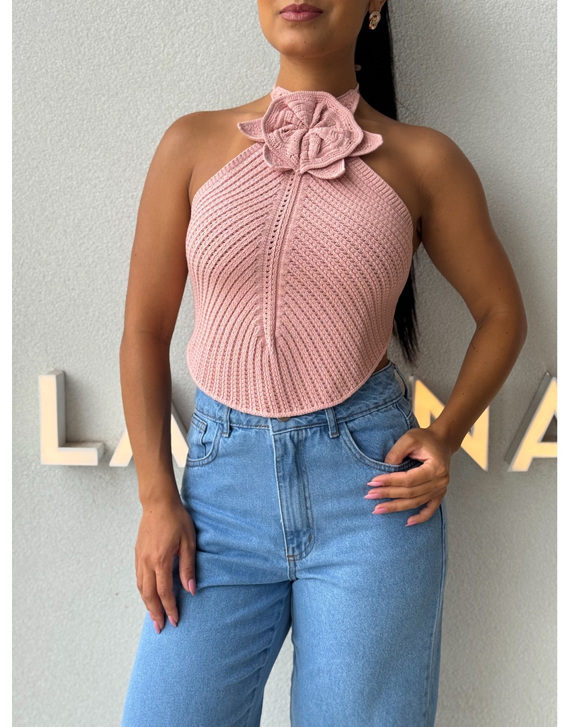 Blusa Tricot Sil Rosa