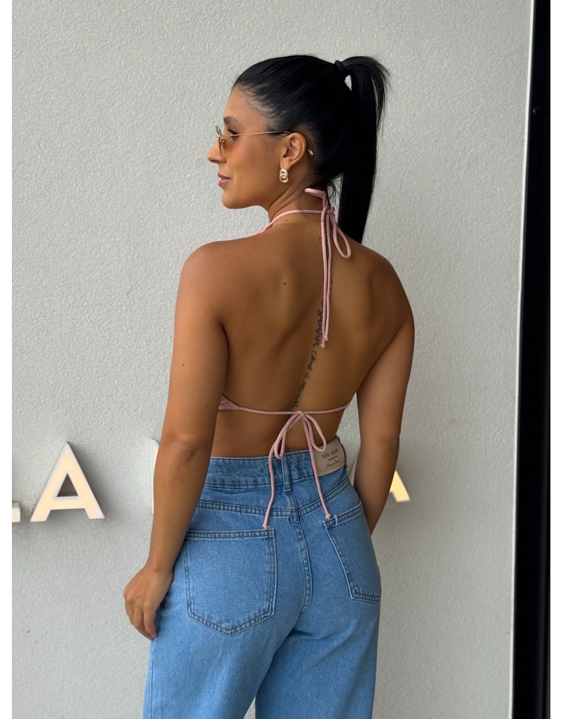 Blusa Tricot Sil Rosa