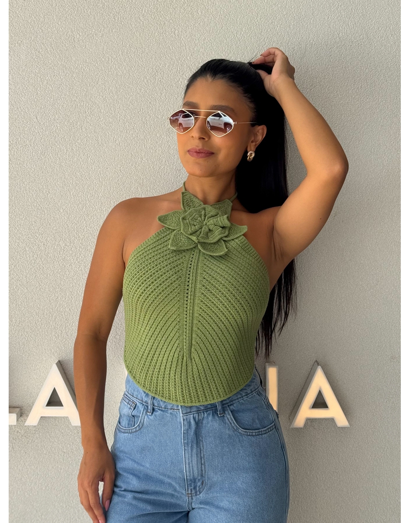 Blusa Tricot Sil Verde