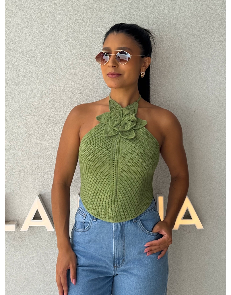 Blusa Tricot Sil Verde