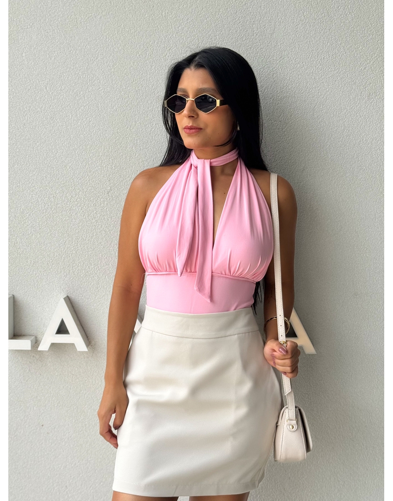 Body Frente Única Fabi Rosa