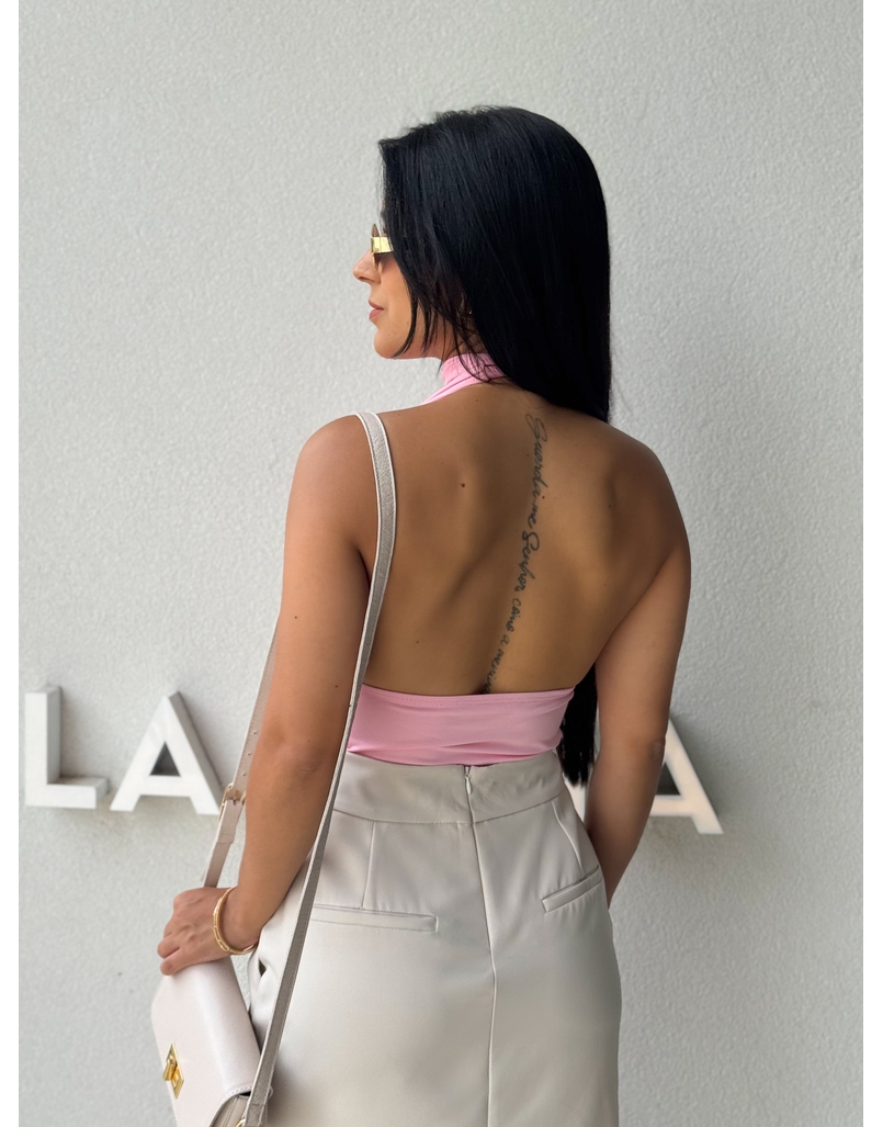 Body Frente Única Fabi Rosa
