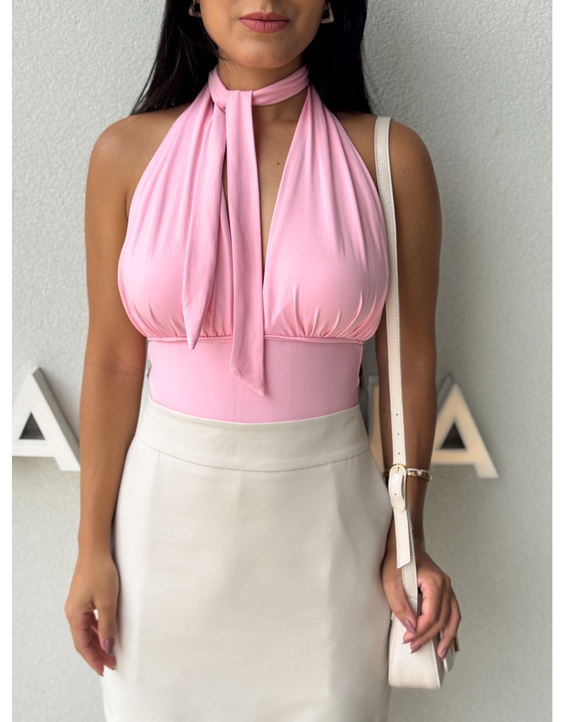 Body Frente Única Fabi Rosa