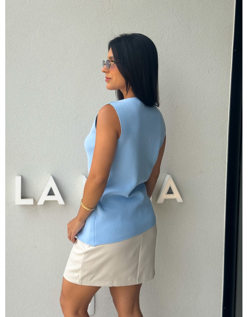 Colete Tricot Mara Azul