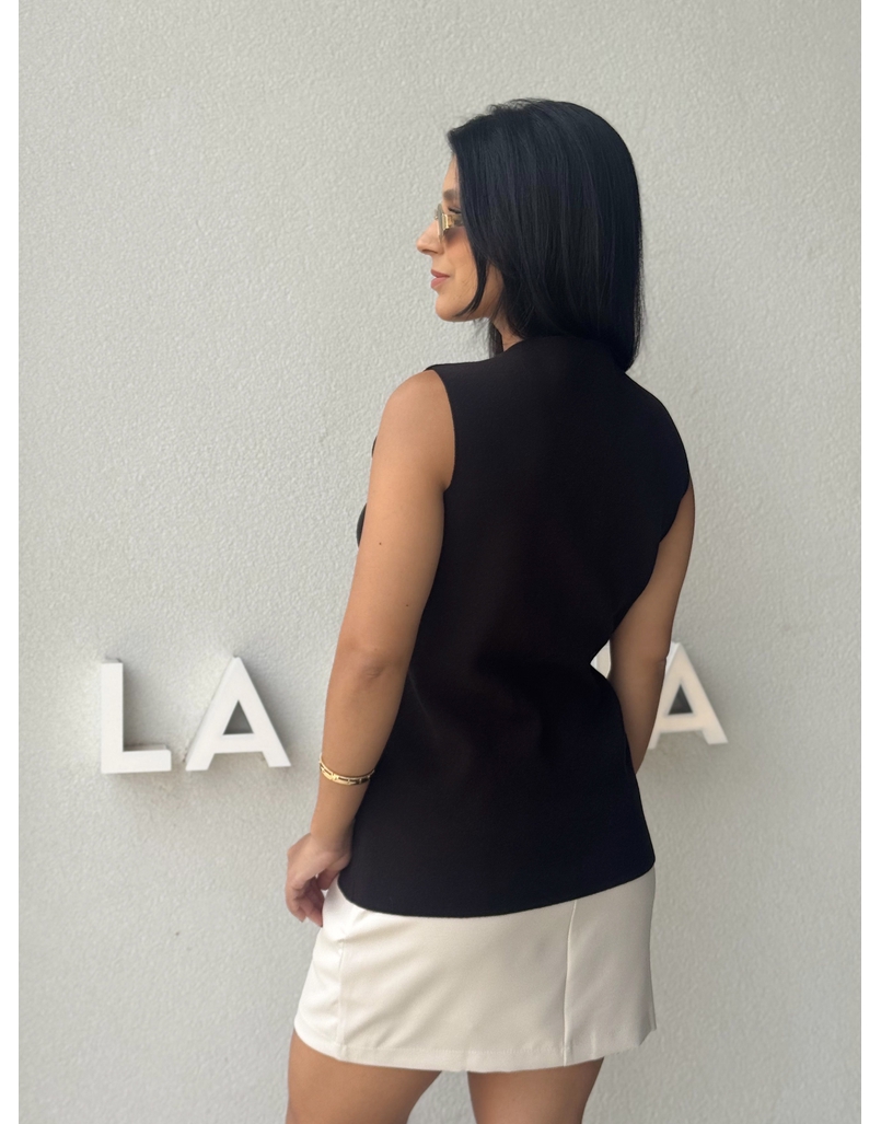 Colete Tricot Mara Preto