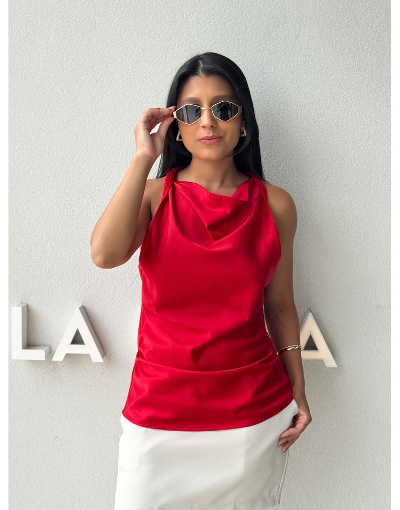 Blusa Cetim Fabricia Vermelho