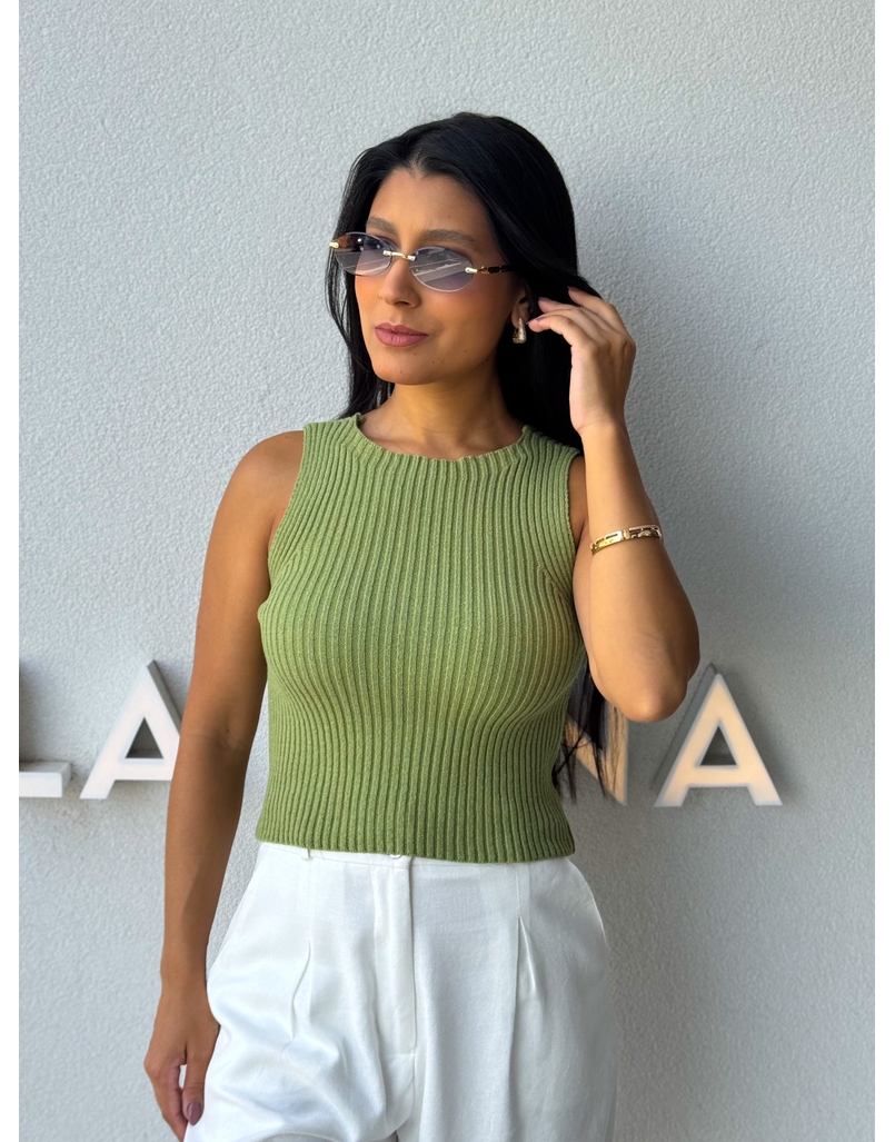 Cropped Tricot Celinne Oliva