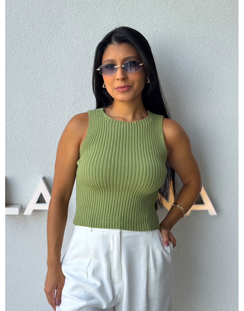 Cropped Tricot Celinne Oliva