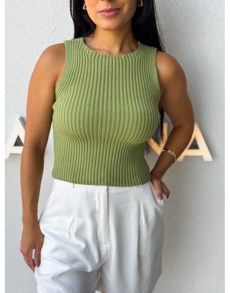 Cropped Tricot Celinne Oliva