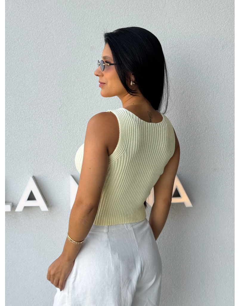 Cropped Tricot Celinne Amarelo
