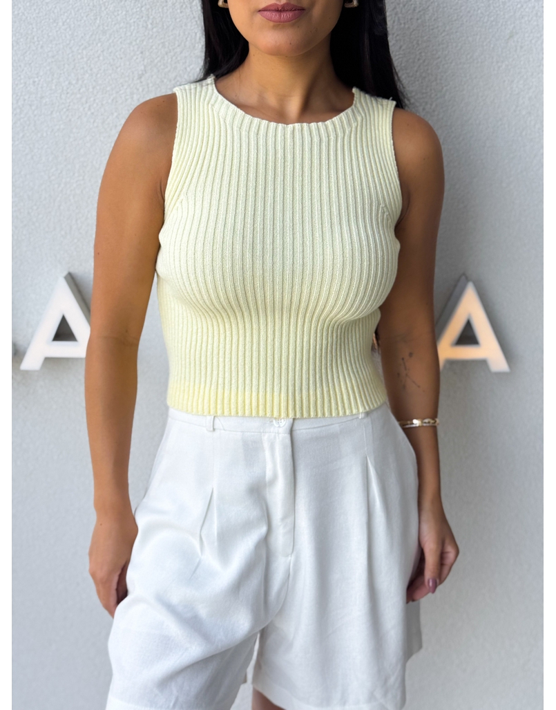 Cropped Tricot Celinne Amarelo