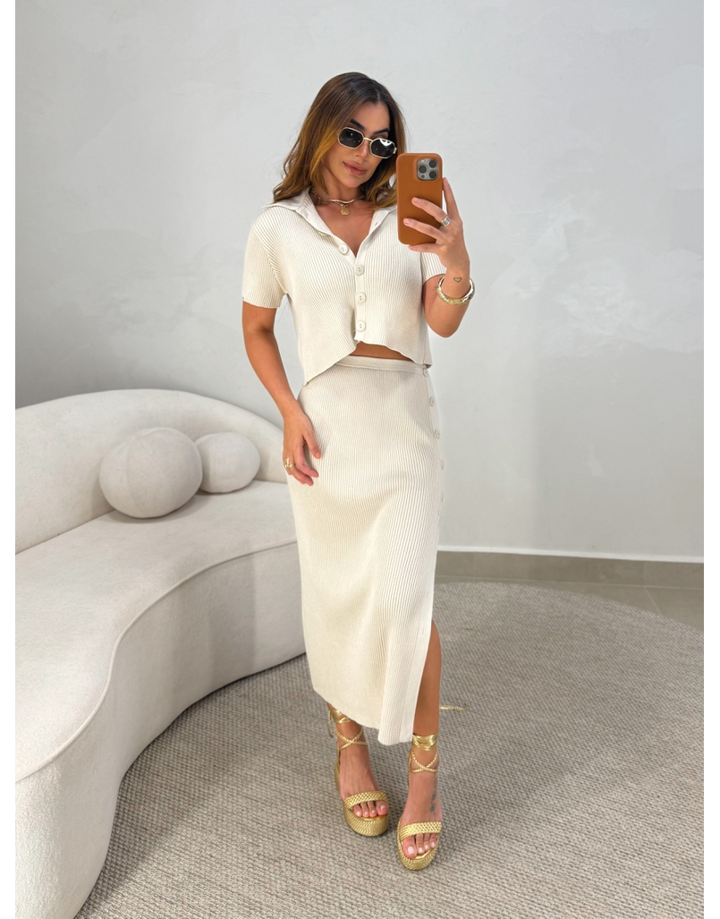 Conjunto Botões Vivian Areia