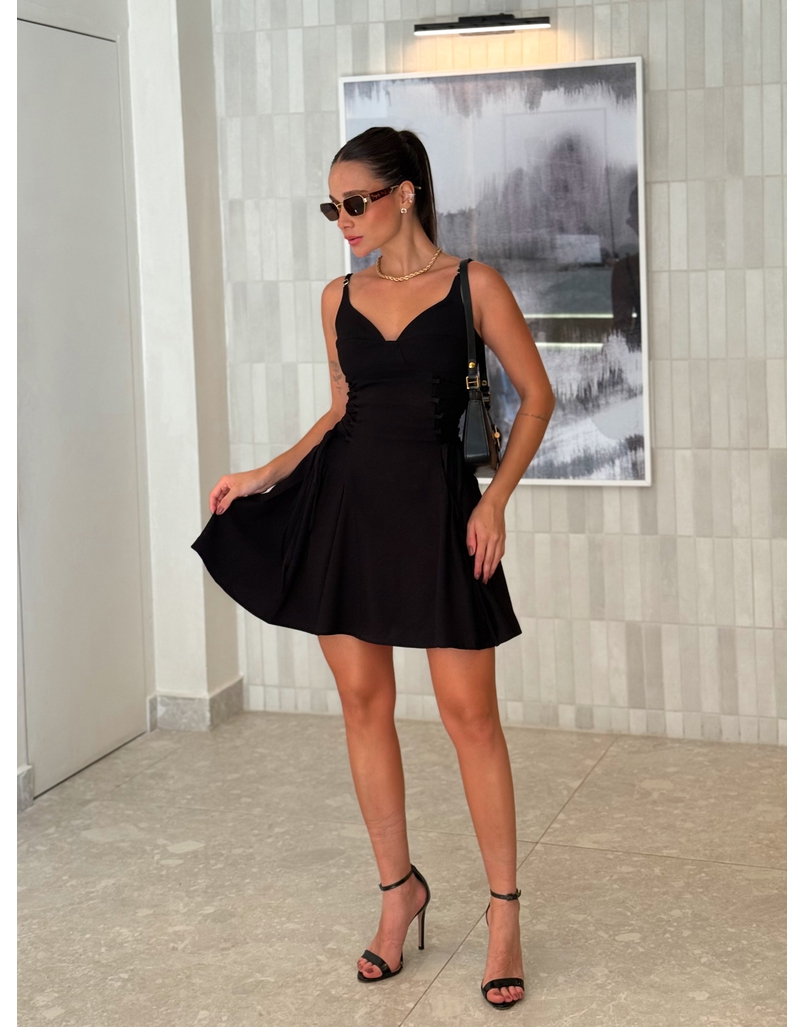 Vestido Alça Suzana Preto