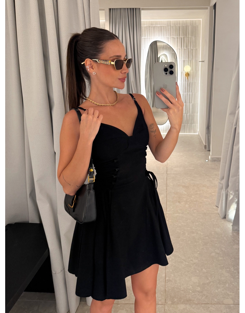 Vestido Alça Suzana Preto