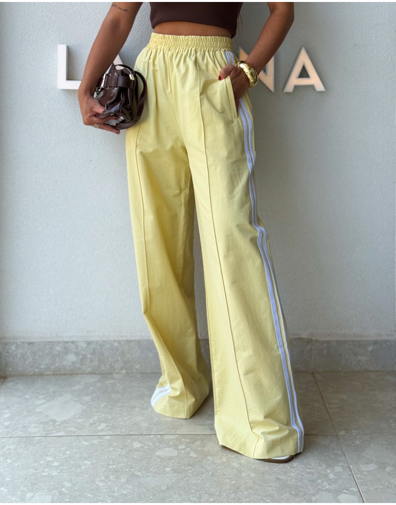Calça Listra Soraia Manteiga