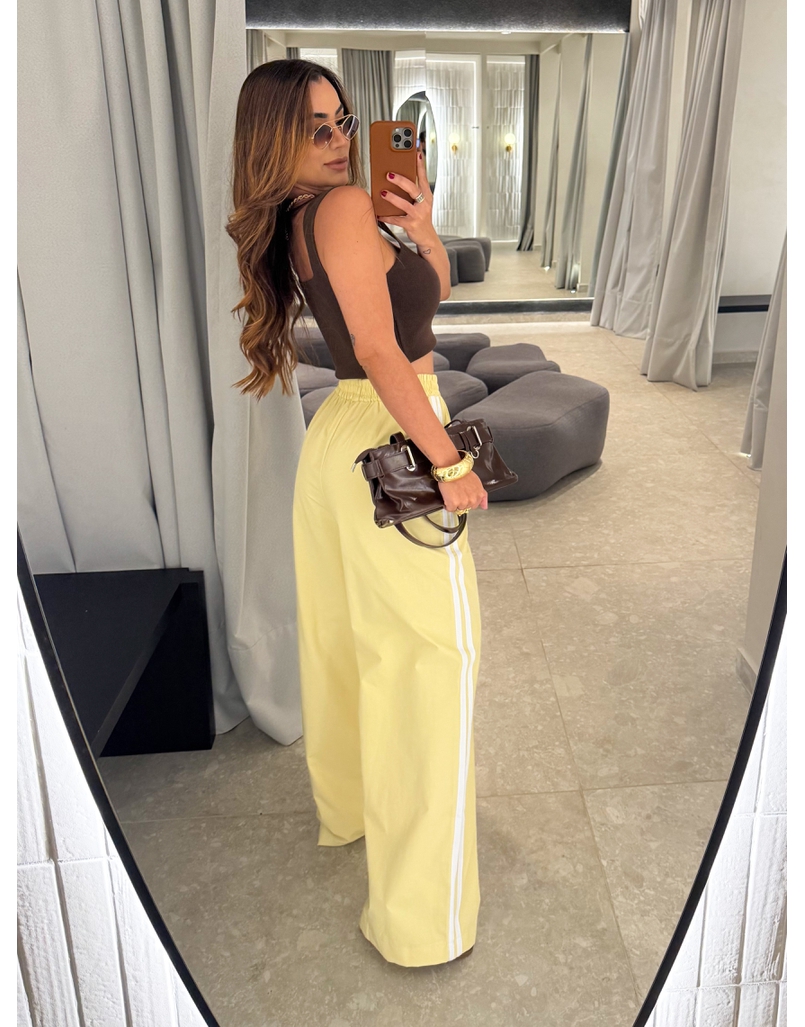 Calça Listra Soraia Manteiga