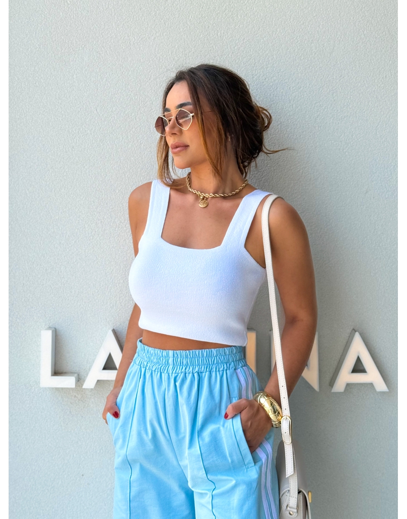 Blusa Gola Quadrada Marisa Branco