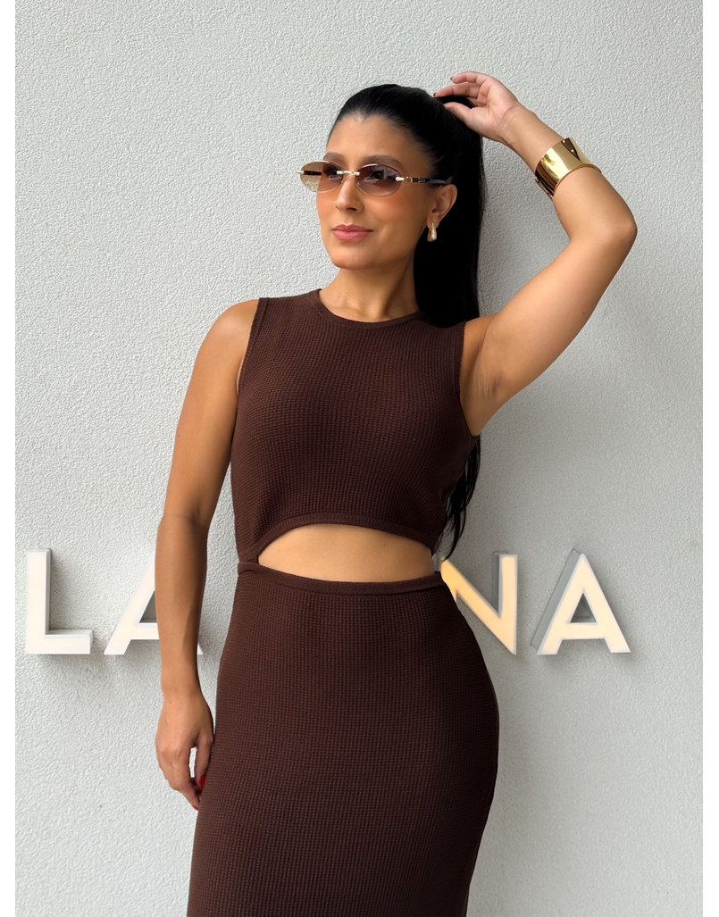 Vestido Tricot Luisa Café