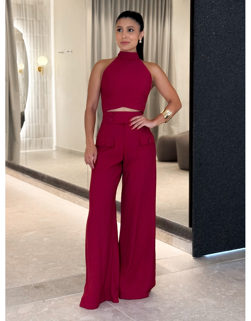 Conjunto Frente Única Raissa Cereja 