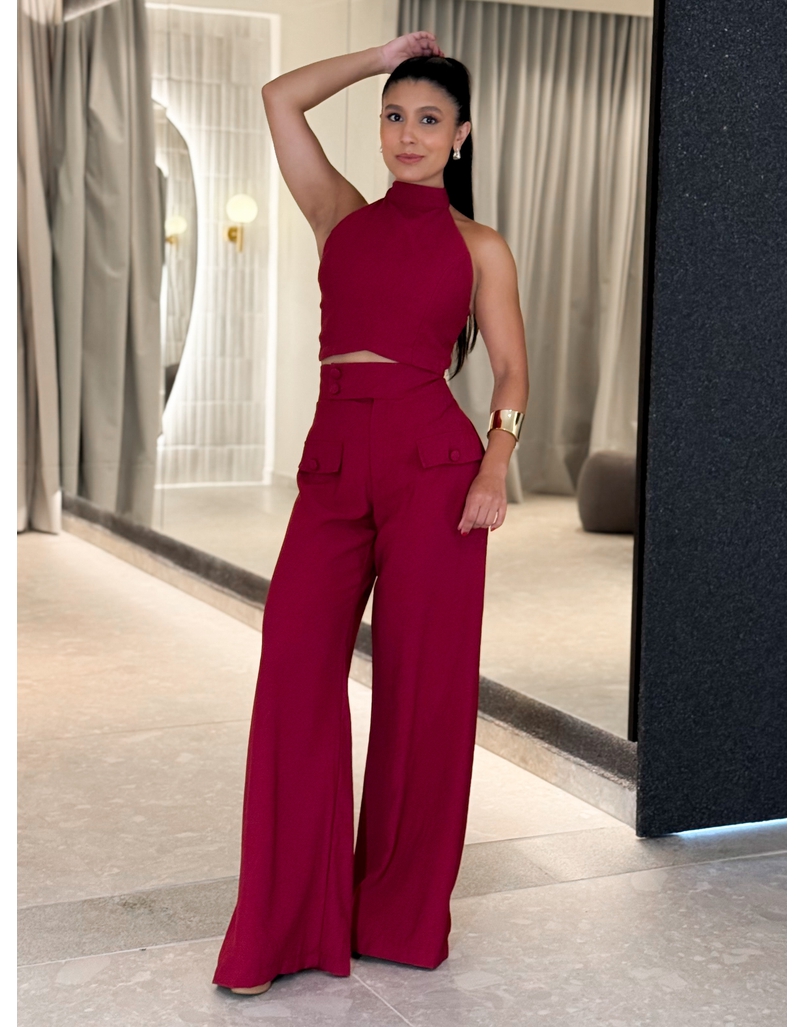 Conjunto Frente Única Raissa Cereja 