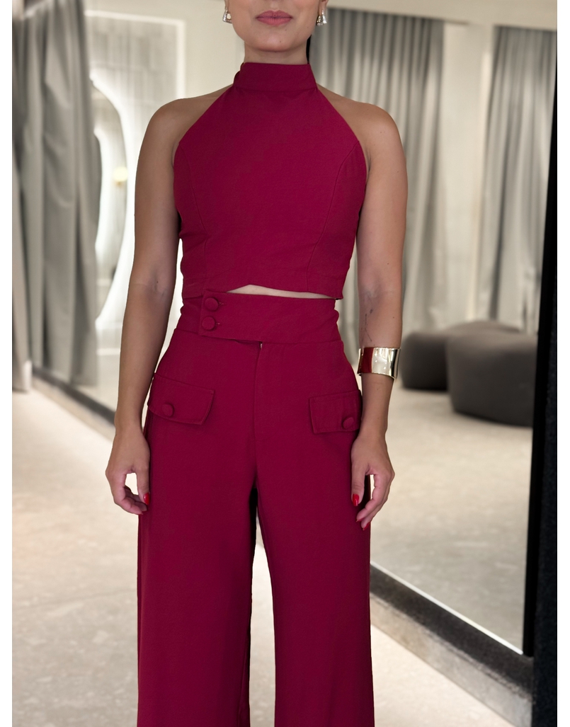 Conjunto Frente Única Raissa Cereja 