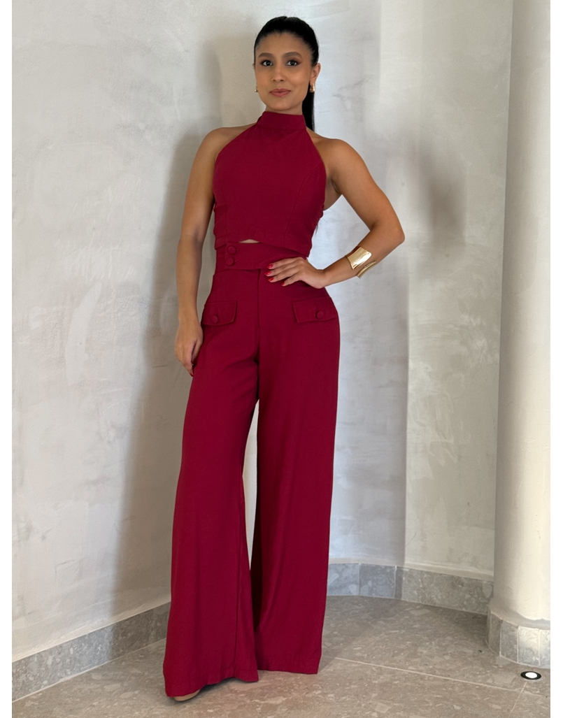 Conjunto Frente Única Raissa Cereja 