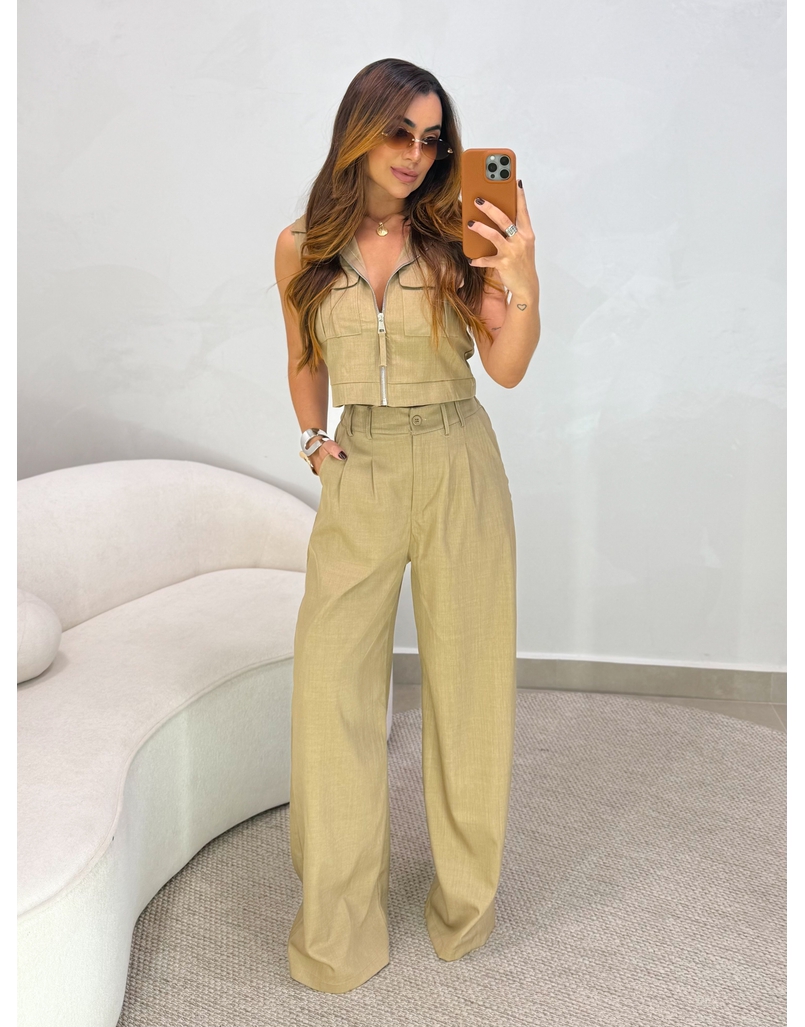 Conjunto Calça Samara Marrom