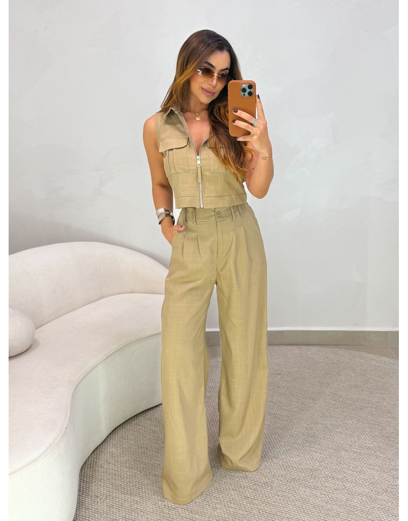 Conjunto Calça Samara Marrom