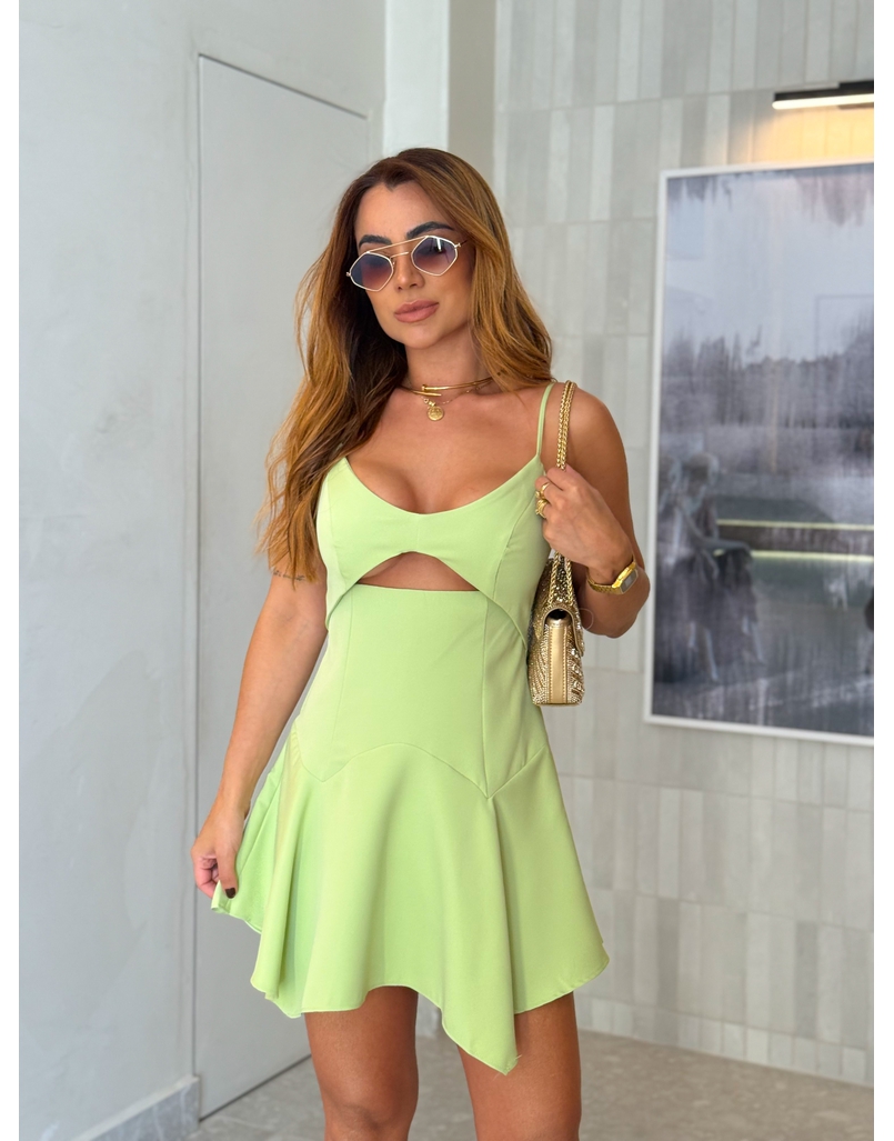 Vestido Decote Milena Verde