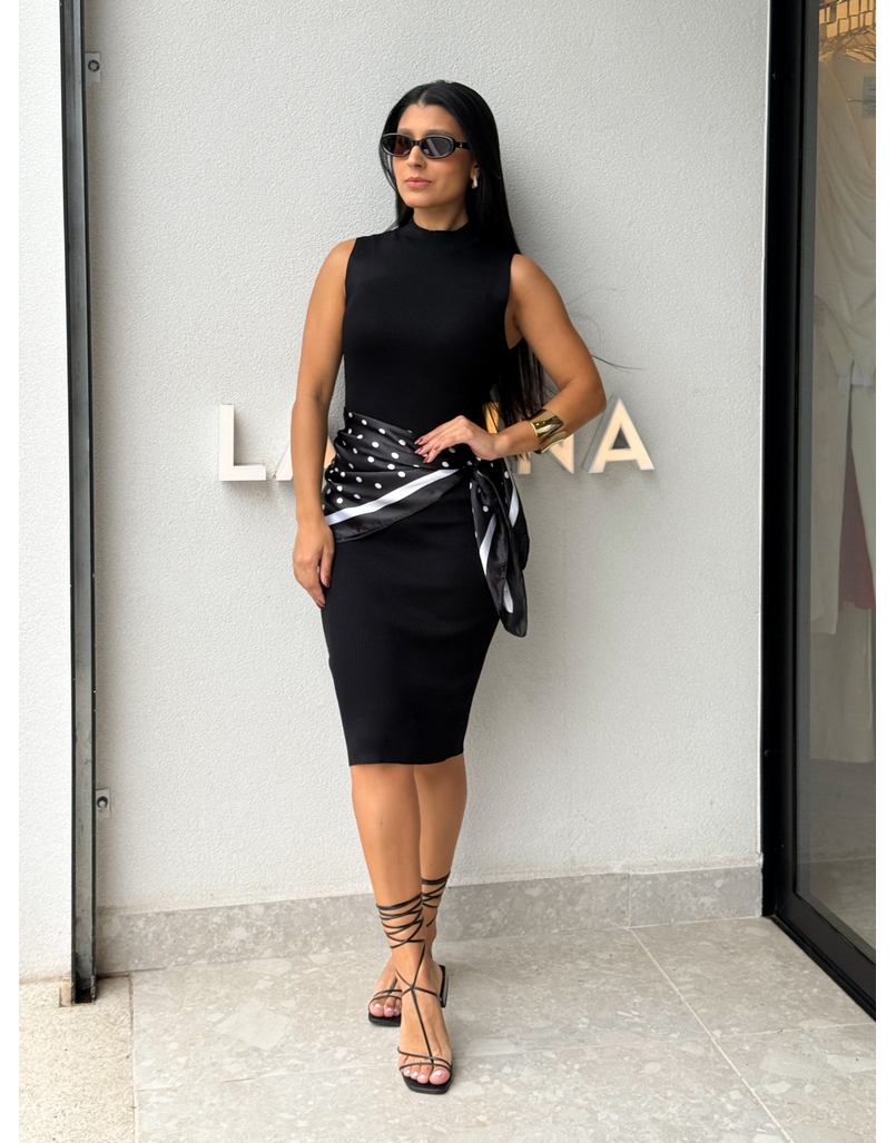 Vestido Tricot Valéria Preto