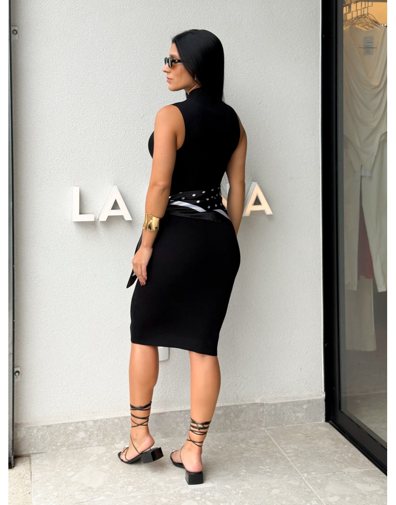 Vestido Tricot Valéria Preto